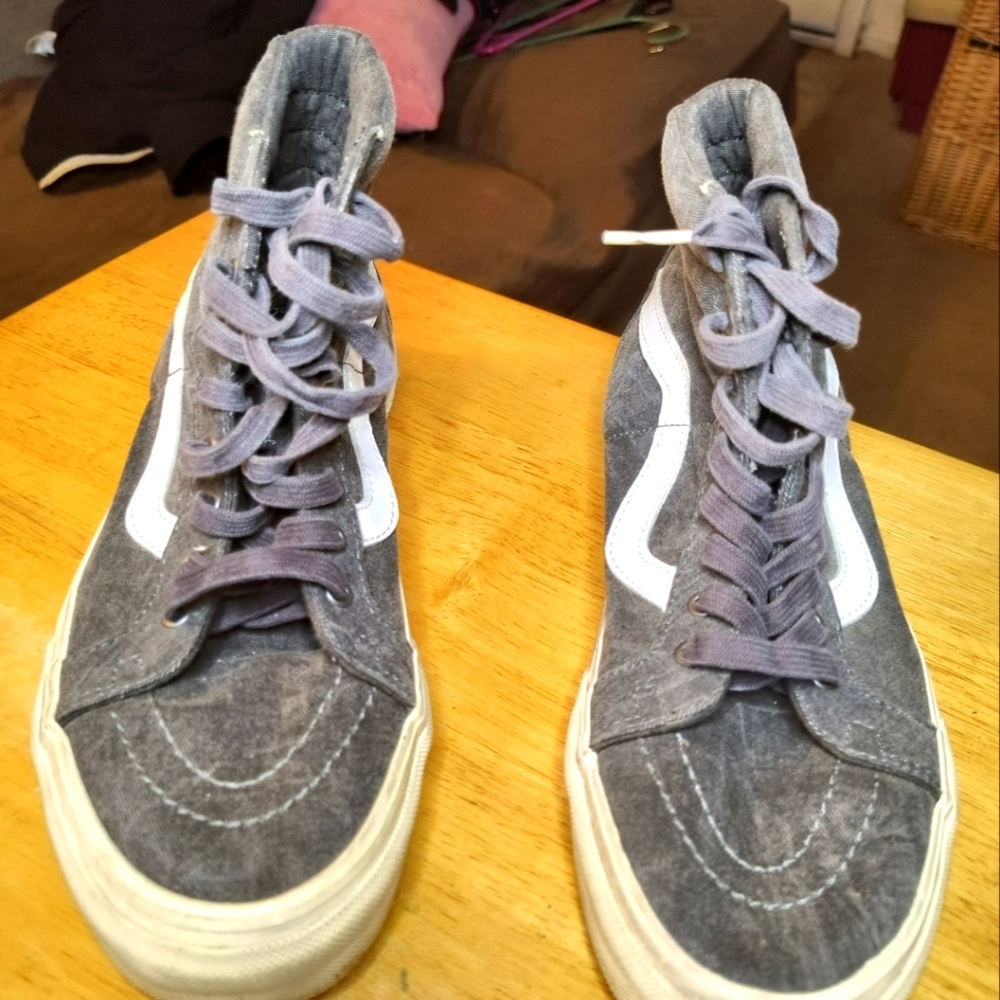 Van's High Tops, Gray and White